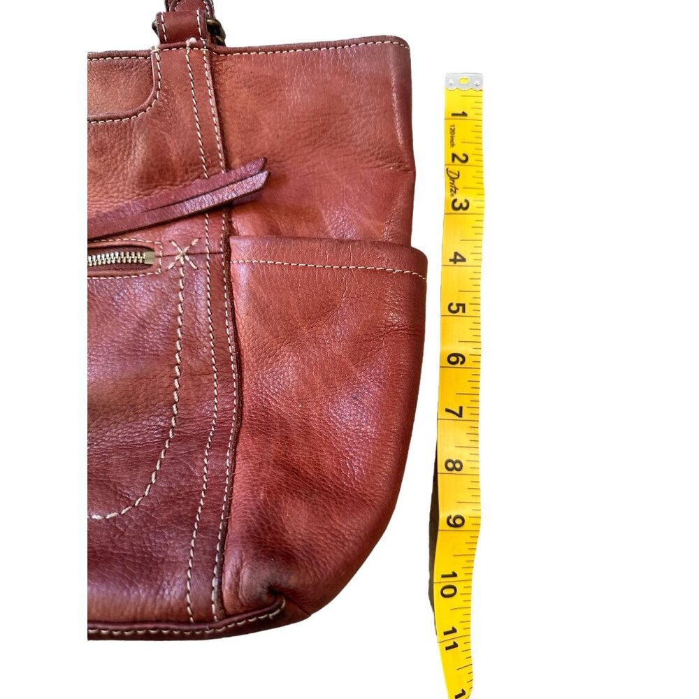 Margot New York Soft Buttery Leather Shoulder Bag Brown Vintage Classic Western - Picture 5 of 14